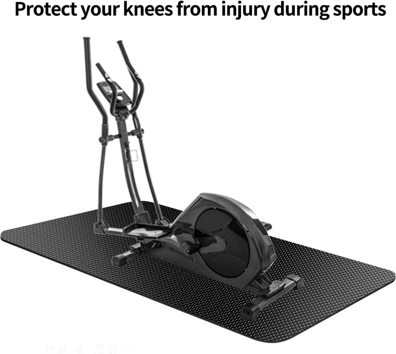 EVEME Treadmill Mat,Bike Mat Compatible with Peloton Bike Elliptical Treadmill,Folding Pad Exercise Equipment Under Exercise Trainer Pad for Stationary Indoor Spin - Image 4